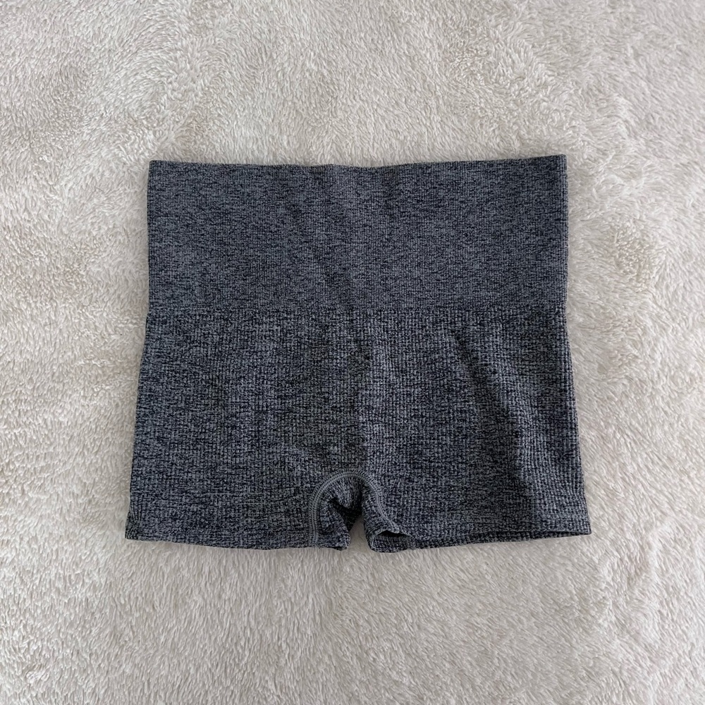 Gray Women's High Waisted Spandex Shorts
